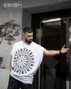 تیشرت آستین خفاشی سفید